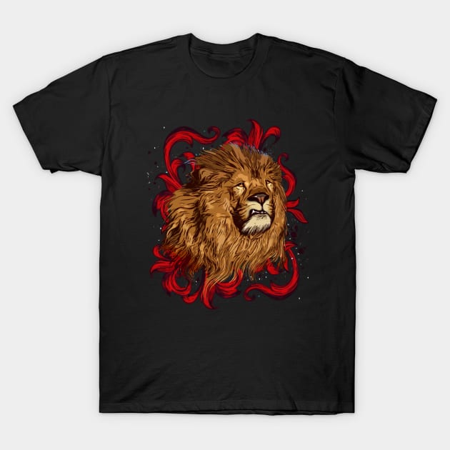 Cool Lion king, african animals, hipster, look 80s T-Shirt by Collagedream